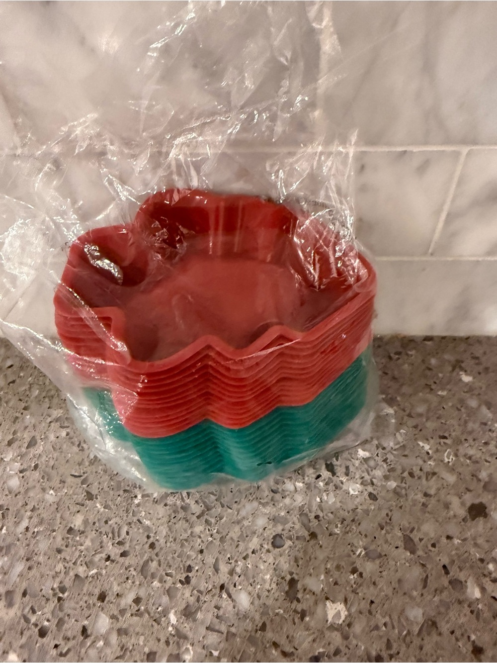 Holiday Silicone Christmas Tree baking molds mini.